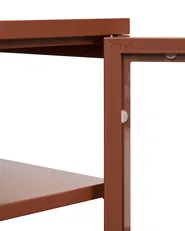 Sideboard mit Glastüren NEWPORT 115 cm Metall Goldbraun_1123481