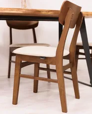 Esszimmerstuhl 2er Set ANOKA Holz Braun / Beige_1036545