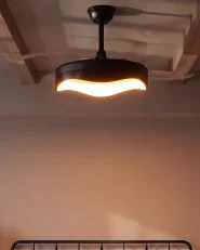 Plafondventilator met verlichting ETONIA met afstandsbediening LED Zwart_1125601