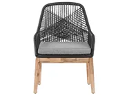 Gartenmöbel Set 6-Sitzer OLBIA inkl. Kissen Schwarz_829759