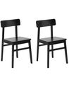 Set van 2 eetkamerstoelen GORRE Hout Zwart