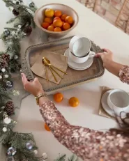 Decorative Tray ASIUT Mango Wood Light Brown_1036074