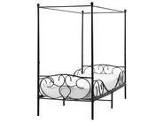 Himmelbett Metall SORMERY 90 x 200 cm Schwarz_960883