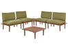 Lounge Set mit Tisch 4-Sitzer FRASCATI modular zertifiziertes Akazienholz Olivgrün
