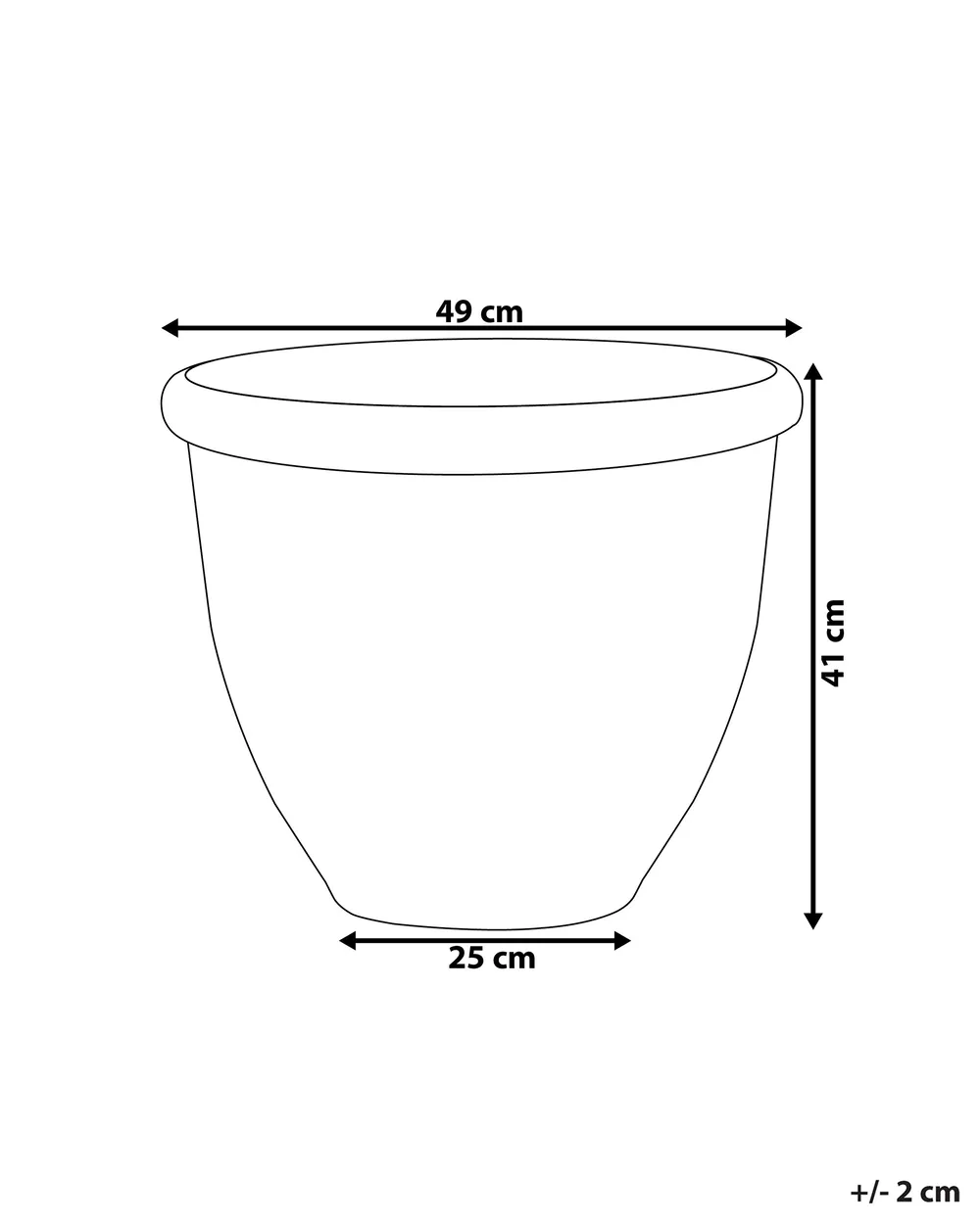 Blumenkübel TESALIA 49 cm Braun_761007