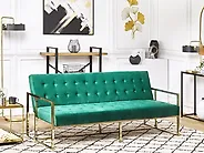 Schlafsofa 3-Sitzer MARSTAL Samtstoff Smaragdgrün_1172348