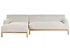 Ecksofa SOSJO Stoff Hellbeige rechtsseitig