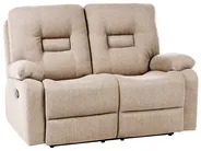 Sofa manuell verstellbar 2-Sitzer BERGEN Stoff Beige_1064856