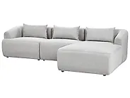 Ecksofa SVANSELE Stoff Grau linksseitig_1185004