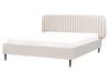 Bett mit Lattenrost Samtstoff BRIN 160 x 200 cm Beige