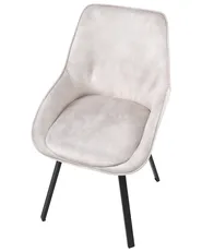 Esszimmerstuhl 2er Set TERLTON Samtstoff Hellbeige_1041271