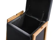 Living Room Set 3 Seater EDLAND with Pouffe Fabric Black_1041025