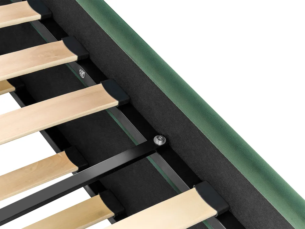 Ausziehbett Samtstoff GASSIN 90 x 200 cm Smaragdgrün_779284
