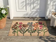 Fußmatte TEKKONA Naturfarben 50 x 80 cm Blume Kokosfasern_1050320