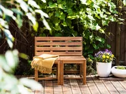 Wandelbare Bistro Gartenbank TUENNO Akazienholz Braun_921515