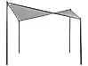 Pavillon AVENTINE 300 cm x 300 cm Metall Grau