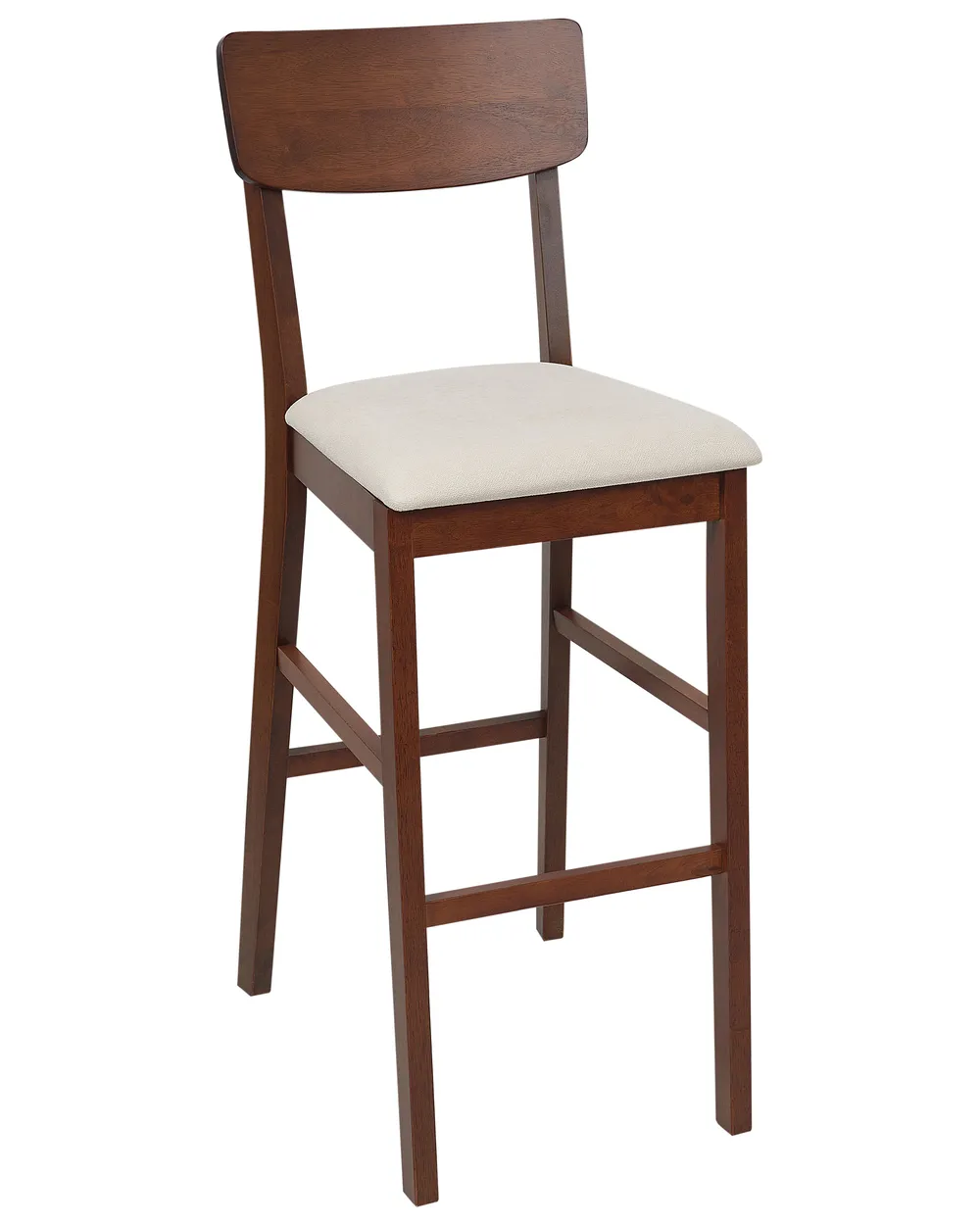 Set of 2 Bar Chairs AMBLER Dark Brown/ Beige_926585
