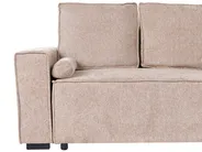 Eckschlafsofa 3-Sitzer EDANE mit Stauraum Stoff Beige linksseitig_1057114