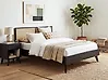 Bett mit Lattenrost Rattan MONPAZIER 140 x 200 cm Schwarz