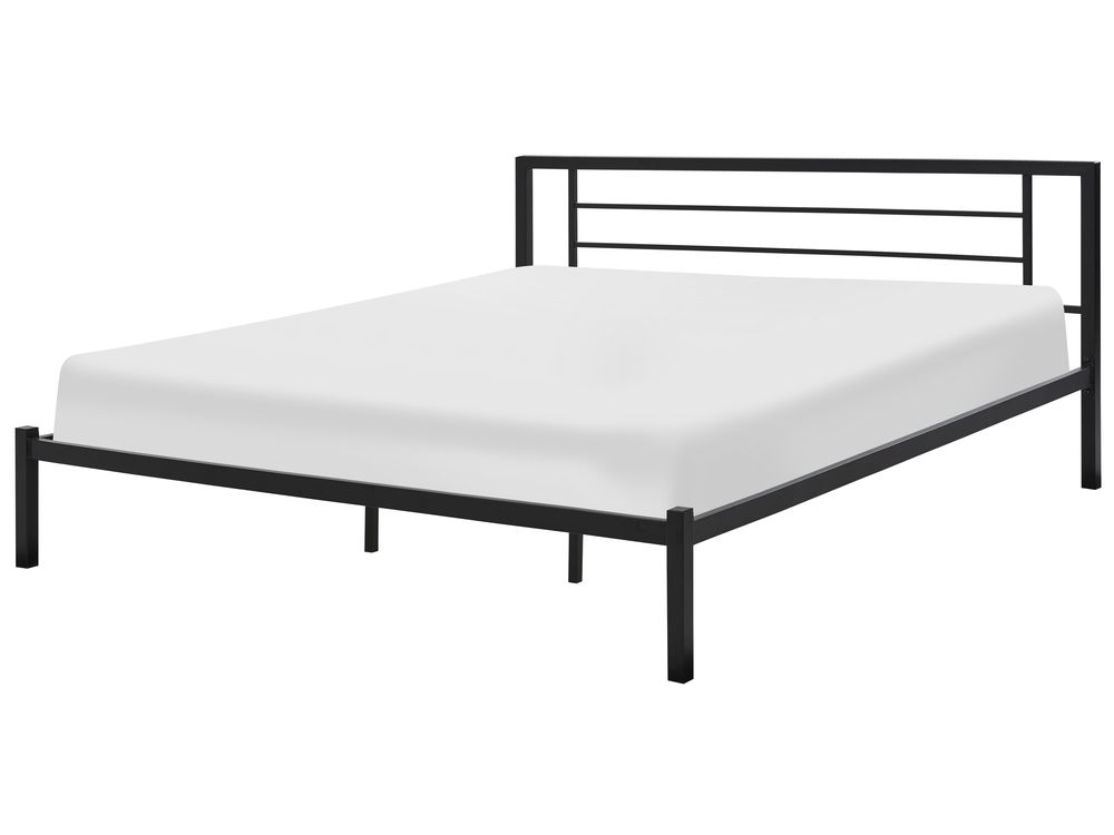 Lit avec sommier Métal CUSSET 180 x 200 cm Noir
