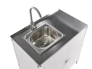 2 Piece Outdoor Kitchen Set with Sink VILAMA White Metal_974223
