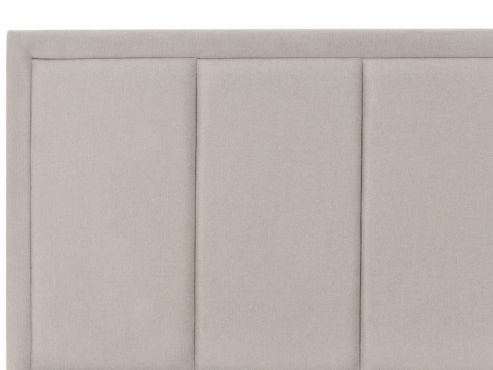 Bett mit Stauraum QUIBERON Stoff Beige 140 x 200 cm_1023297