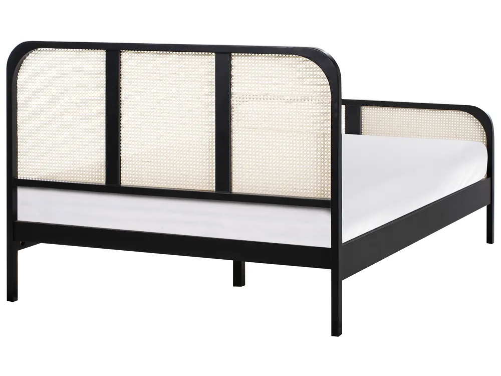 Krevet Borovo drvo GONFARON 140 x 200 cm Crni_977078