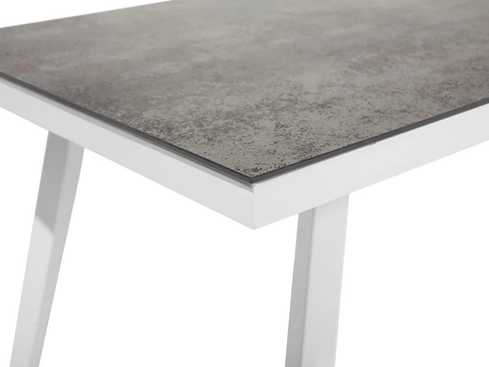 Garden Lounge Set with Table 4 Seater LATINA Metal Grey_702690
