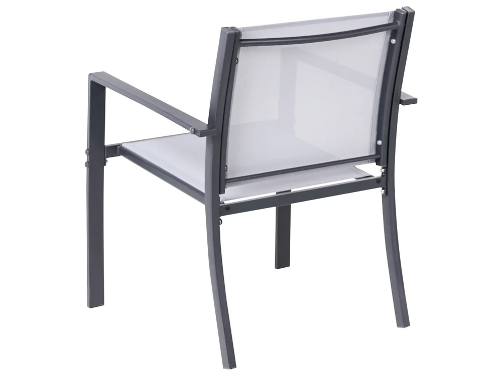 Lounge Set mit Tisch 4-Sitzer TAVOLETO Metall Grau_1044765