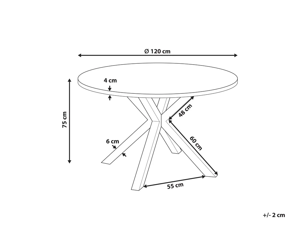 Gartentisch MALETTO 120 cm 120 cm Glas Dunkelgrau_922944