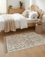 Teppich ALKENT Weiß 80 x 150 cm Wolle_852504
