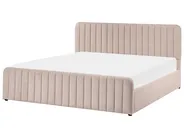 Bett mit Stauraum LUNAN Bouclé Beige 180 x 200 cm_1048467