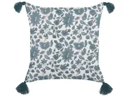 Dekokissen RUMEX 45 x 45 cm Baumwolle Blau Blumenmuster_838937