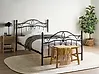Bett mit Lattenrost Metall ANTLIA 120 x 200 cm Schwarz