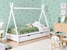 Kinderbett mit Ausziehbett Kiefernholz TALMONTIERS 90 x 200 cm Weiß