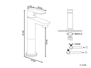 Basin Mixer Tap CHIMBOTE Brass Silver_998936