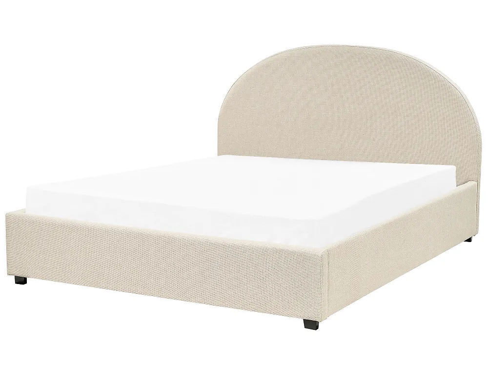 Ottoman Bed VAUCLUSE Fabric Beige 160 x 200 cm (EU King Size)_876838