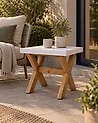 Gartenhocker OLBIA Beton Weiß