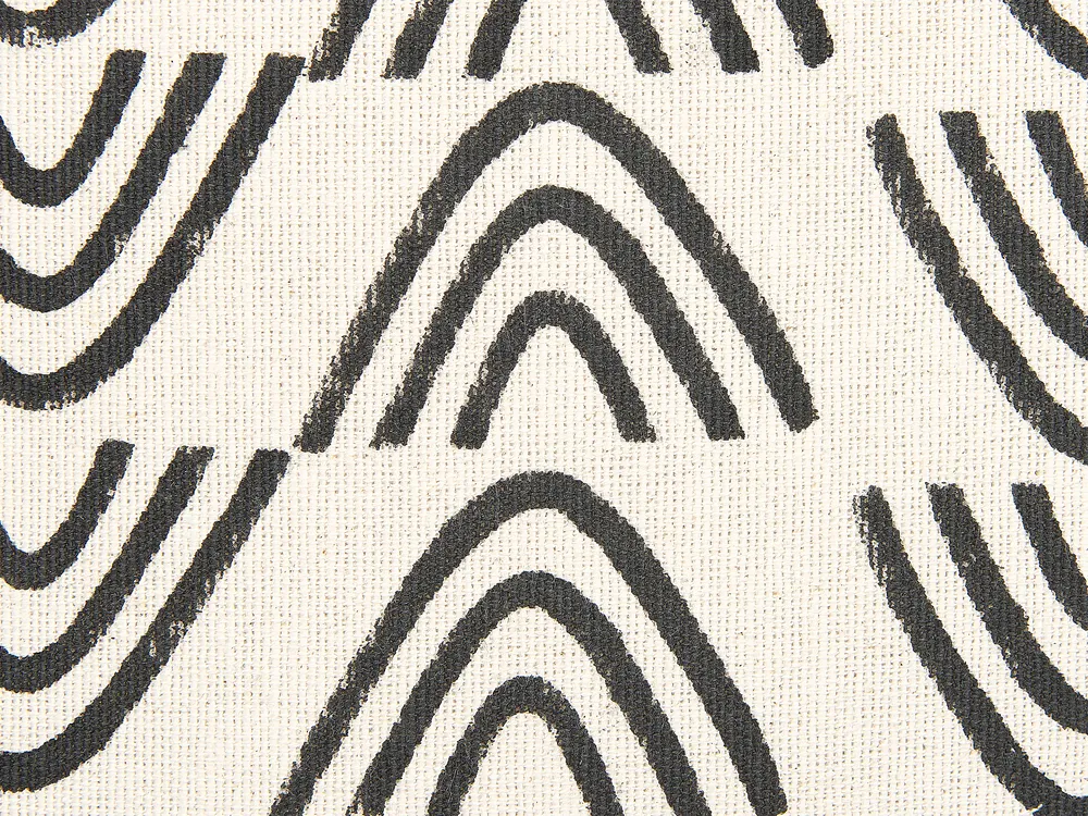 Dekokissen MAYS 45 x 45 cm Baumwolle Weiß Geometrisches Muster_838834
