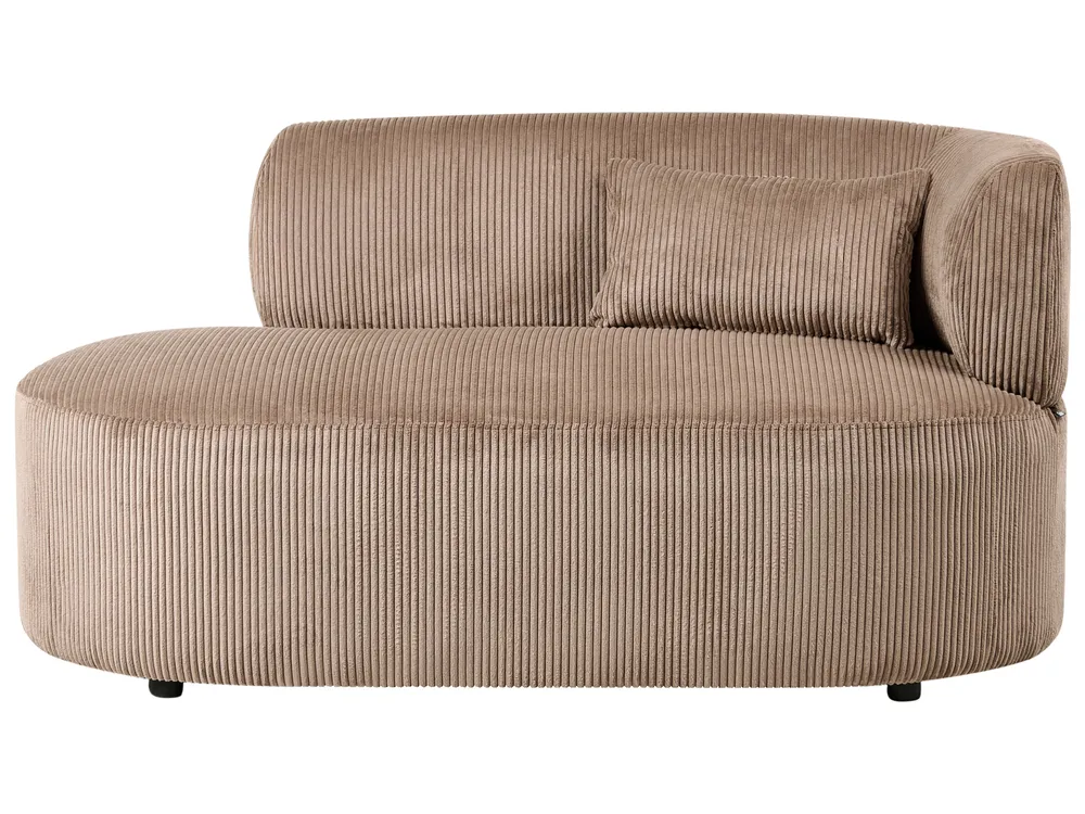 Right-Hand Chaise Longue VANVEY Corduroy Dark Beige_1065784
