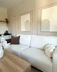 Sofa 3-Sitzer NIVALA Bouclé Cremeweiß_961578