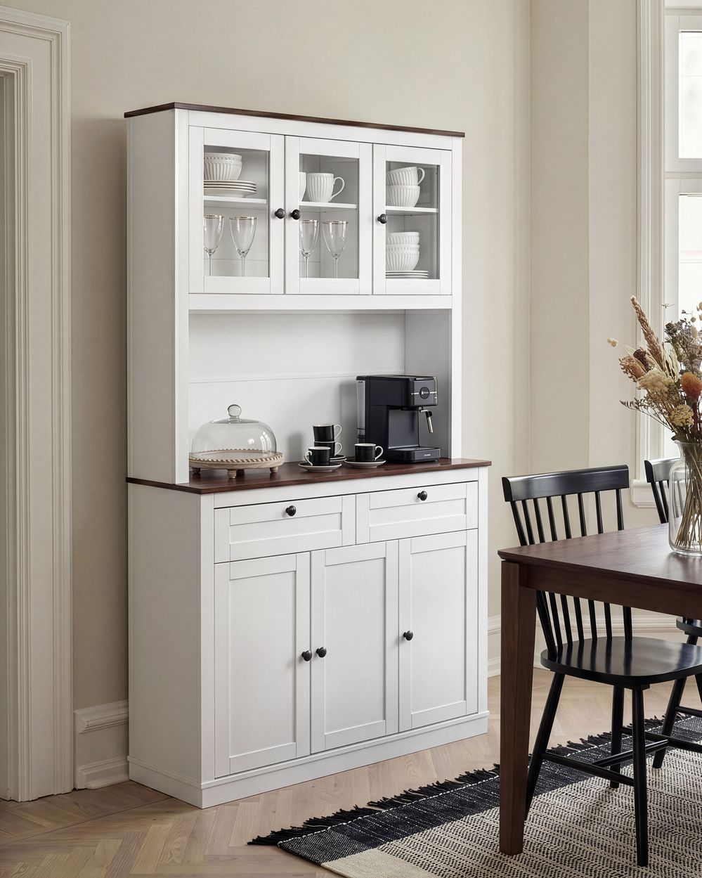 Kitchen Hutch PIMBA 100 cm White
