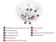 Buiten hottub met LED MARFIL Bruin_968322