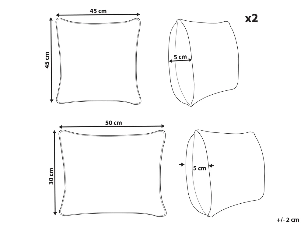 Dekokissen 3er Set XYLOPIA 30 x 50 cm 45 x 45 cm Baumwolle Grün Blumenmuster_1041469