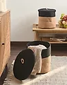 Aufbewahrungskorb 2er Set SILOPI Baumwolle Schwarz / Beige