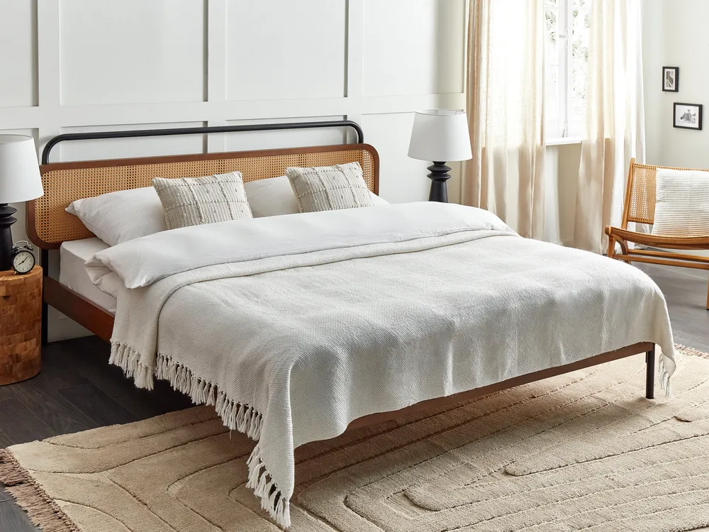 Kuscheldecke CHAOHANI Stoff 220 x 240 cm Cremeweiß