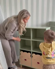 Bücherregal mit 3 Ebenen NOBBY 90 cm Hellgrün_1055362
