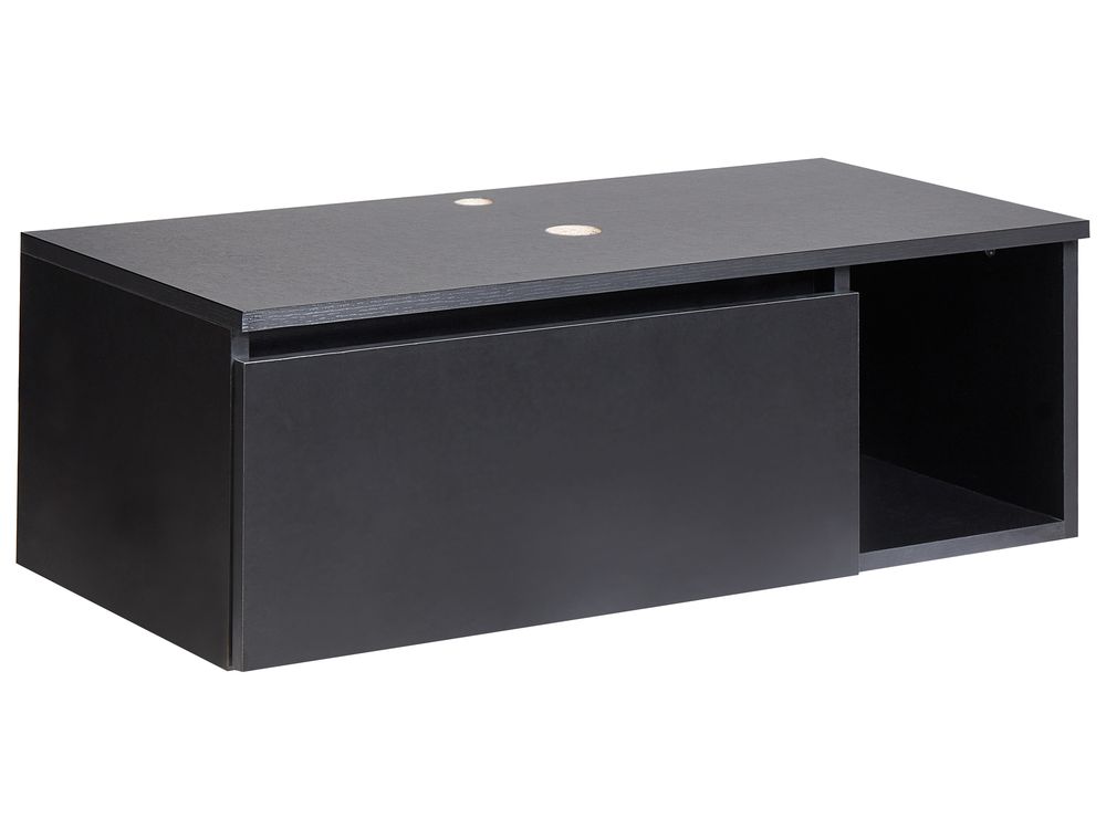 Wandmontierter Waschbeckenunterschrank RUPANCO 80 cm Schwarz