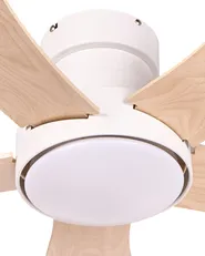 Ventilateur de plafond avec lampe BIVENS Avec télécommande LED Beige clair_1133270
