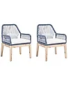 Set mit 2 Stühlen und Sitzkissen OLBIA Marineblau